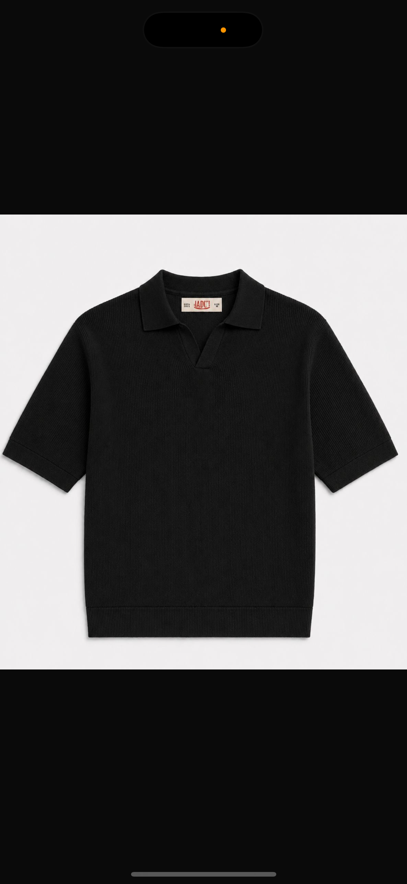 Black Knit Polo