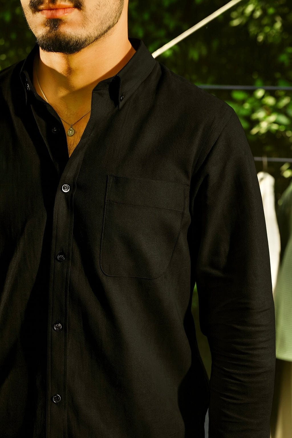 Black Linen Shirt