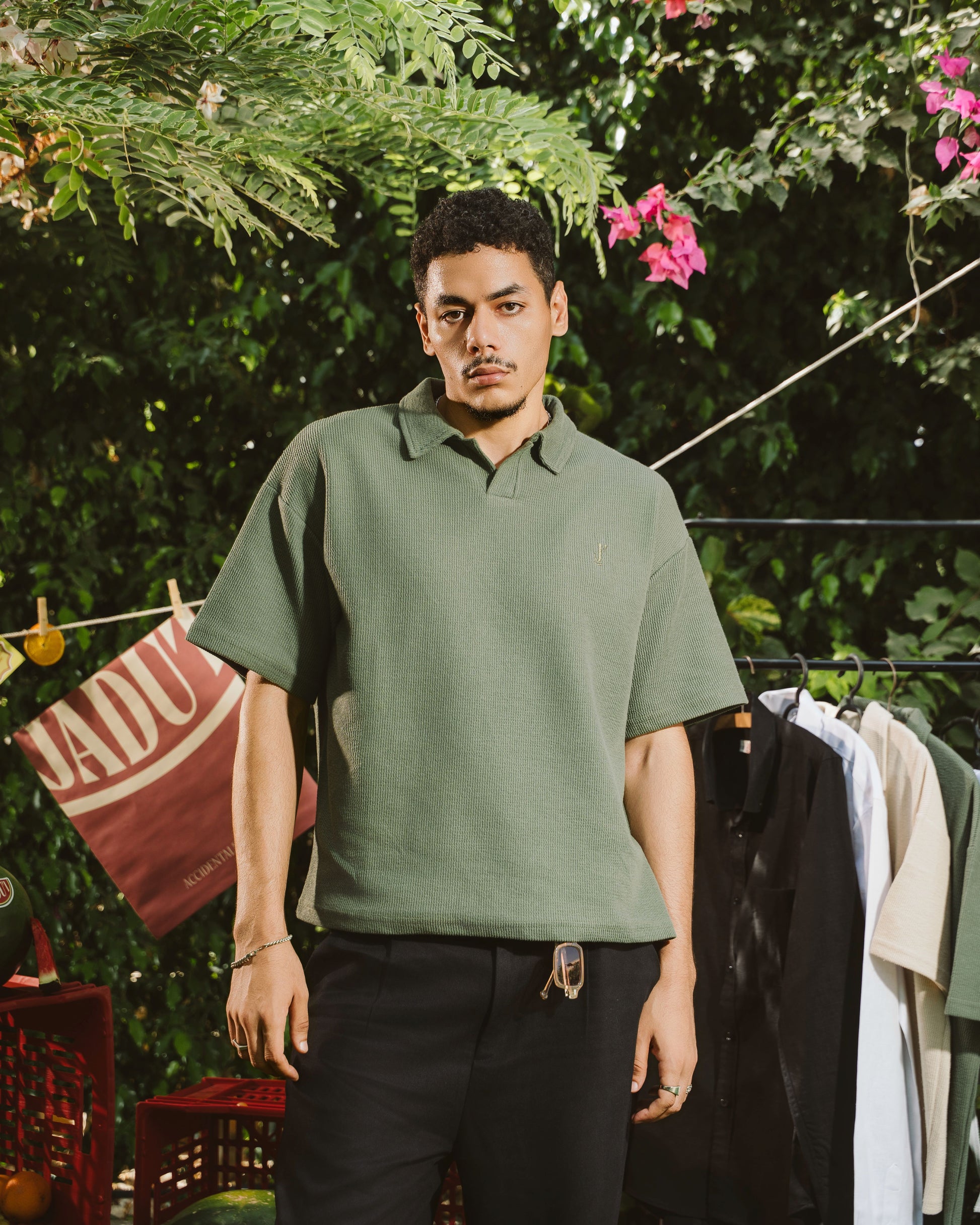 Olive Textured Polo